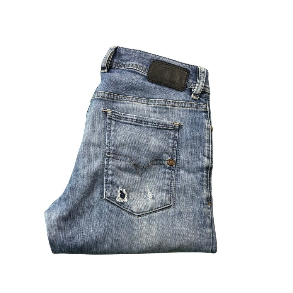 Diesel DNA Blue Sleenker‎ Slim Skinny Distressed Men's Jeans Size 30x32